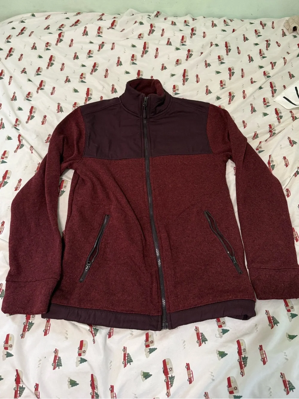 Goodfellow & Co Burgundy Full-Zip Performance Jacket